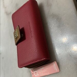 Stone Mountain Brown and Red Leather Wallet